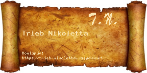 Trieb Nikoletta névjegykártya