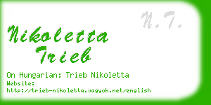 nikoletta trieb business card